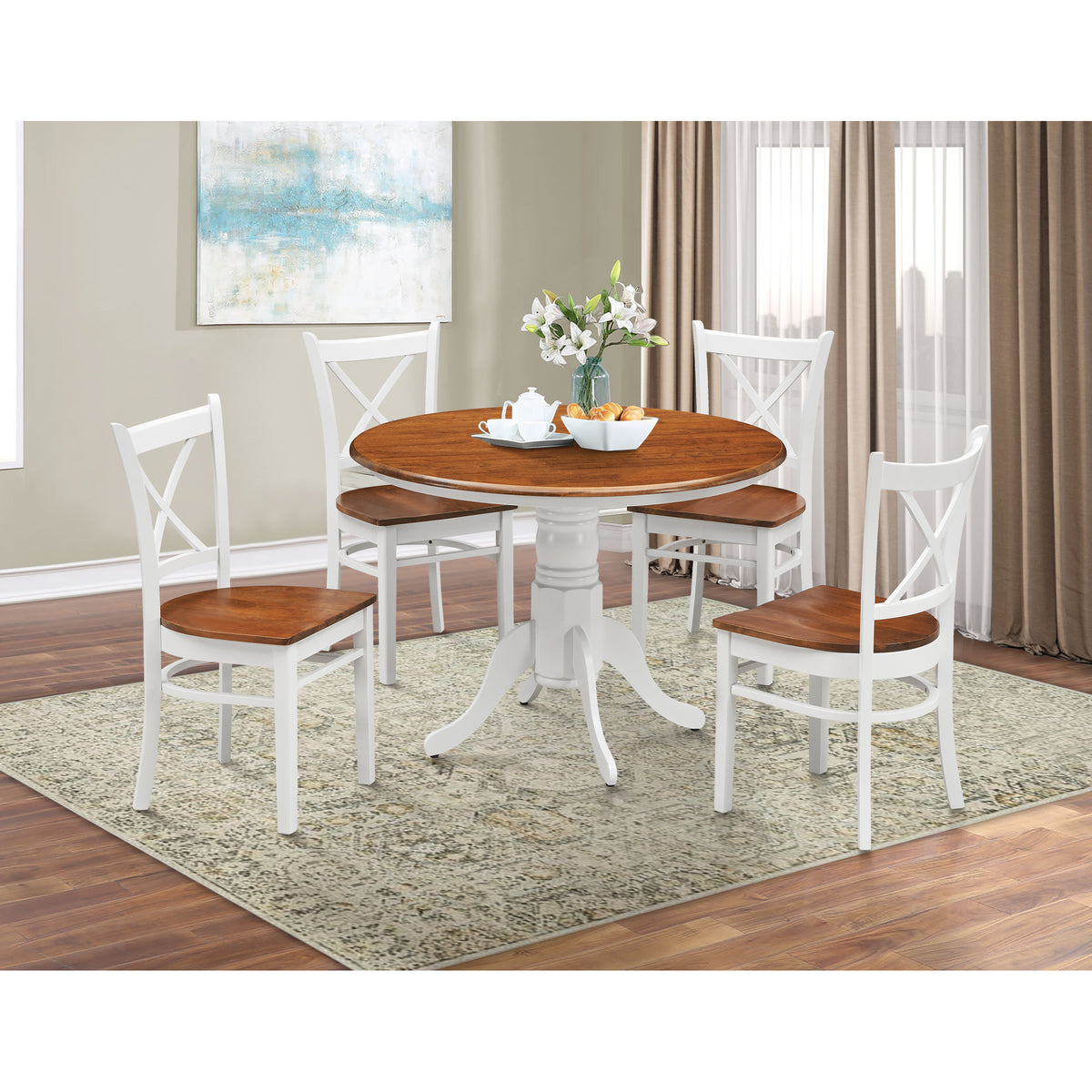 Lupin Wooden Dining Table – White