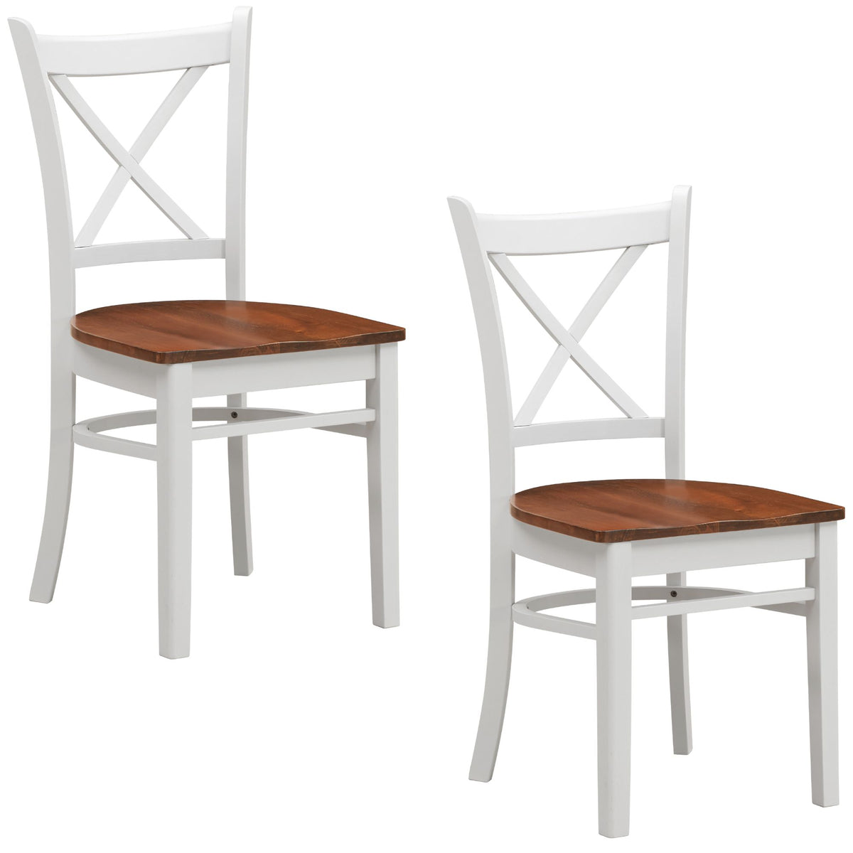Lupin Wooden Dining Chair Set of 2 – White