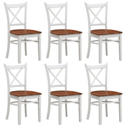 Lupin Wooden Dining Chair Set of 6 – White