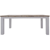 Plumeria Dining Table 225cm Solid Acacia Wood Home Dinner Furniture -White Brush