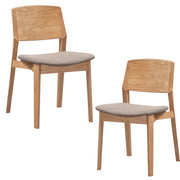 Emilio Fabric Dining Chair Set of 2 – Grey