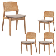 Emilio Fabric Dining Chair Set of 4 – Grey