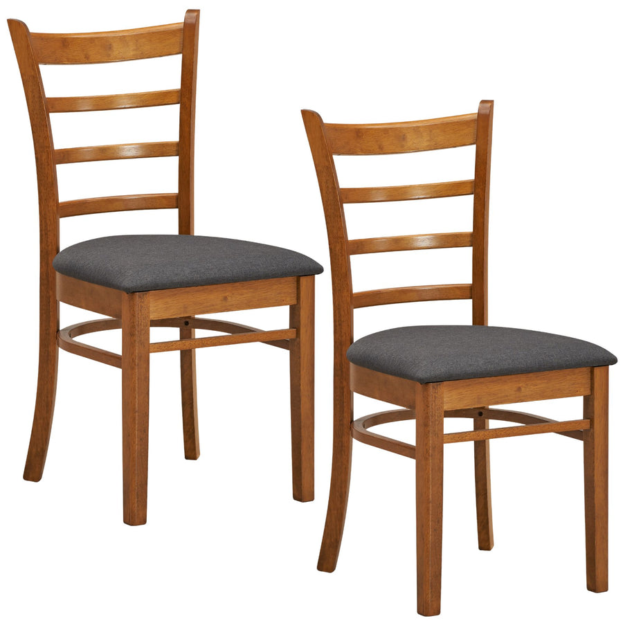 Linaria Fabric Dining Chair Set of 2 – Walnut