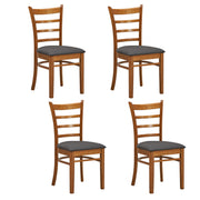 Linaria Fabric Dining Chair Set of 4 – Walnut