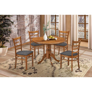 Linaria Fabric Dining Set – Walnut