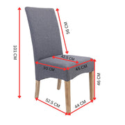 Jackson Fabric Dining Chair Set of 2 – Grey