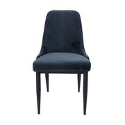 Eva Velvet Dining Chair Set of 2 – Charcoal