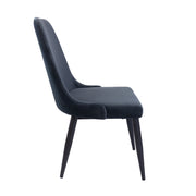 Eva Velvet Dining Chair Set of 2 – Charcoal