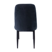 Eva Velvet Dining Chair Set of 2 – Charcoal
