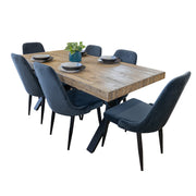 Eva Velvet Dining Chair Set of 4 – Charcoal