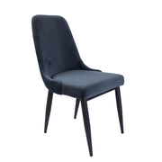 Eva Velvet Dining Chair Set of 4 – Charcoal