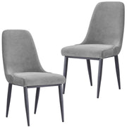 Eva Velvet Dining Chair Set of 2 – Grey