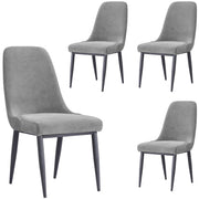 Eva Velvet Dining Chair Set of 4 – Grey