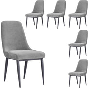 Eva Velvet Dining Chair Set of 6 – Grey