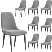 Eva Velvet Dining Chair Set of 8 – Grey