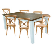 Norah Rattan Dining Set – Natural
