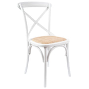 Norah Rattan Dining Set – White