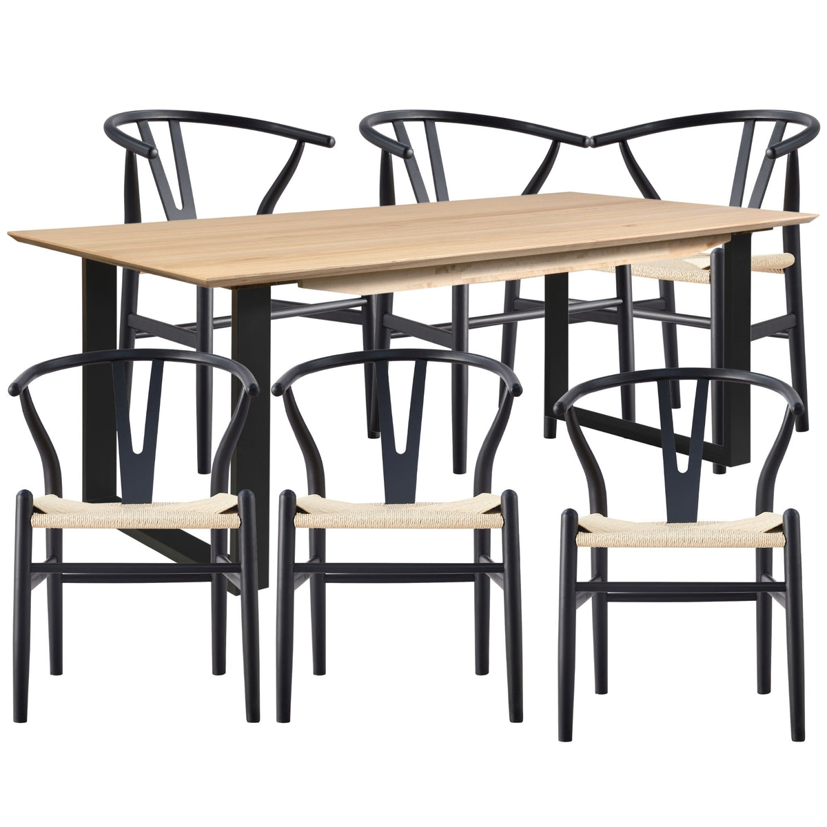 Aconite Metal Dining Set – Natural