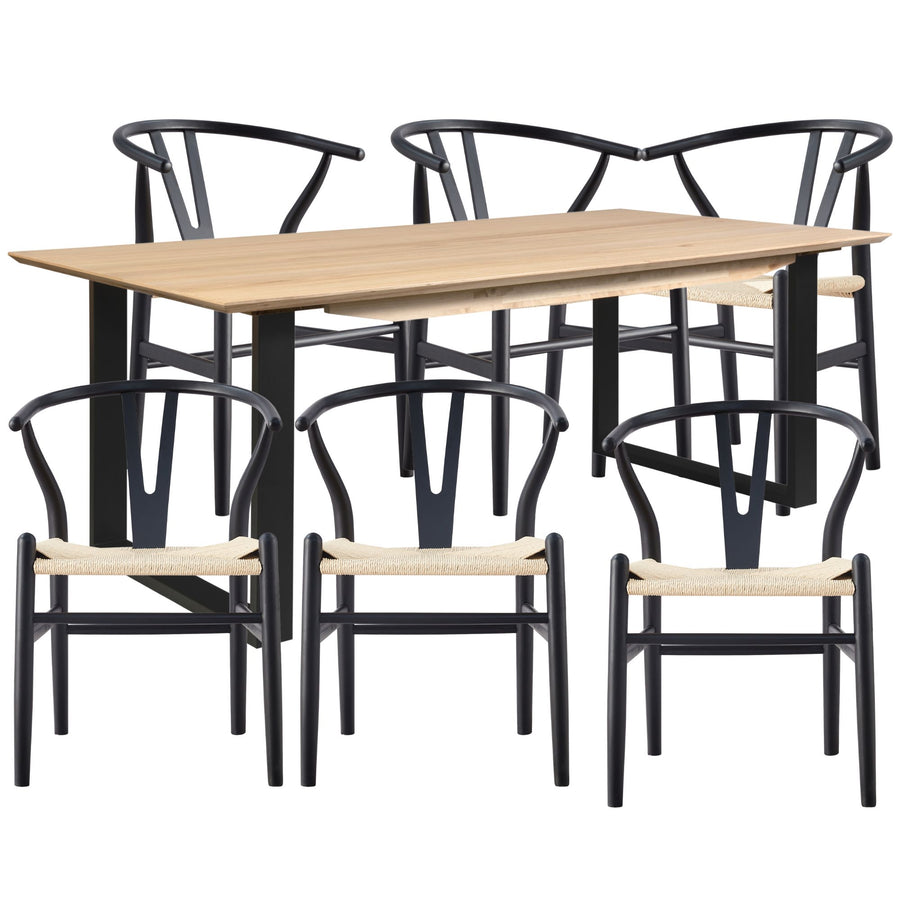 Aconite Metal Dining Set – Natural