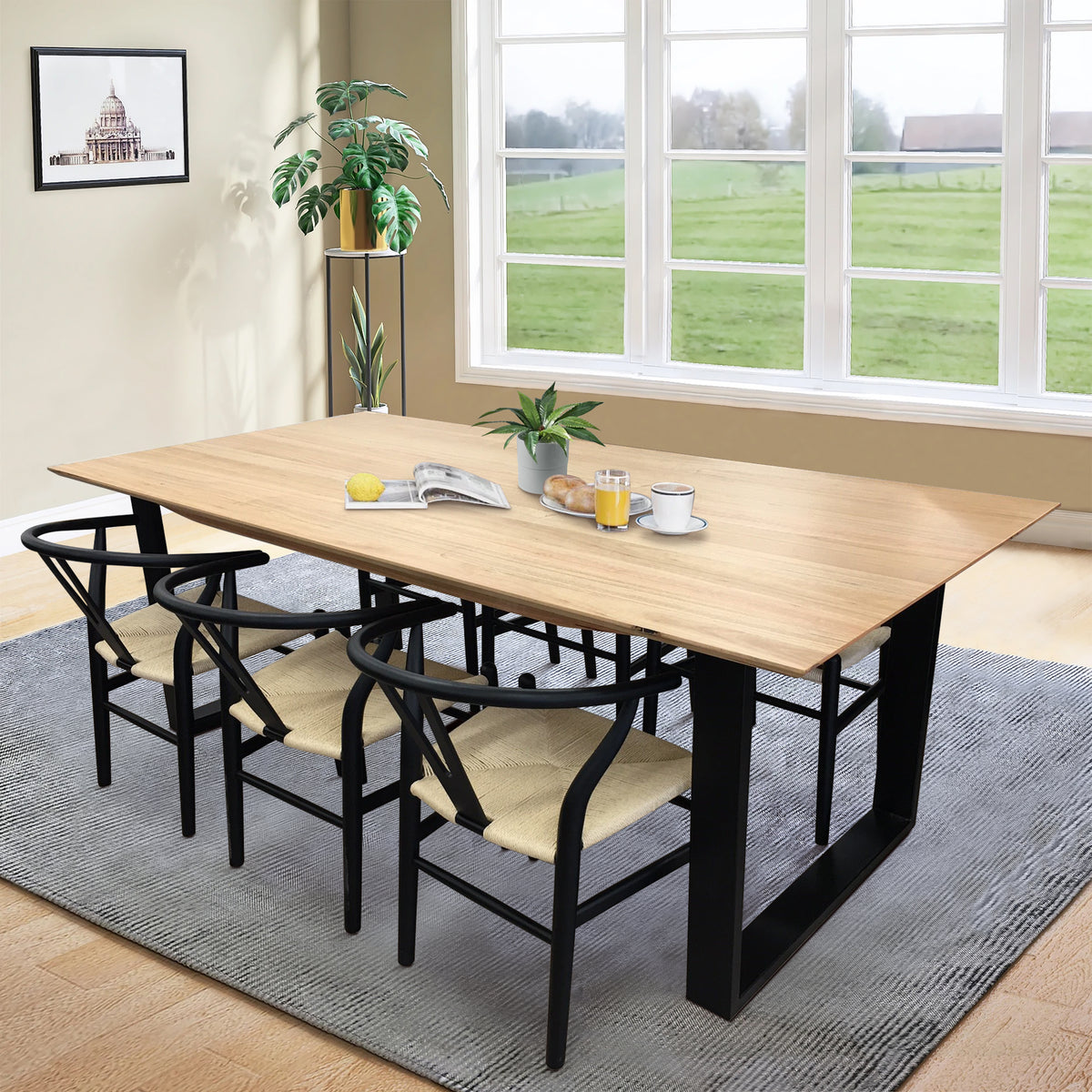 Aconite Metal Dining Set – Natural