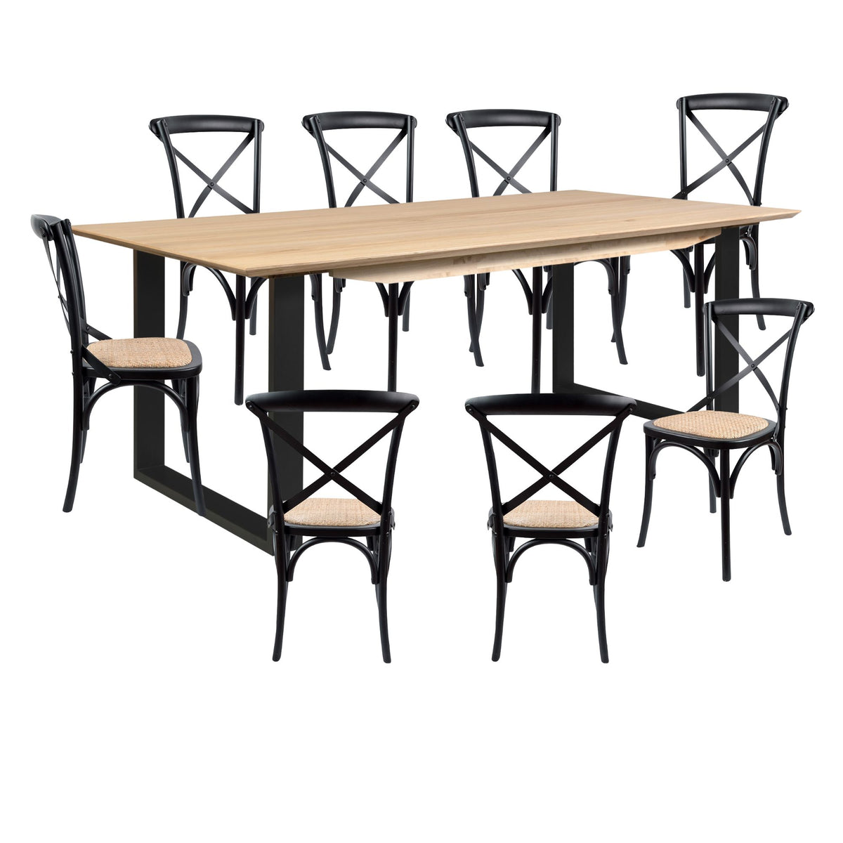Aconite Rattan Dining Set – Natural