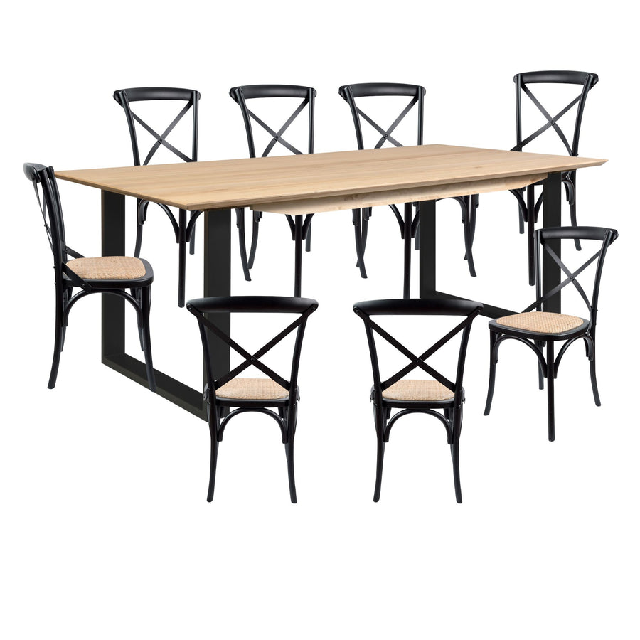 Aconite Rattan Dining Set – Natural