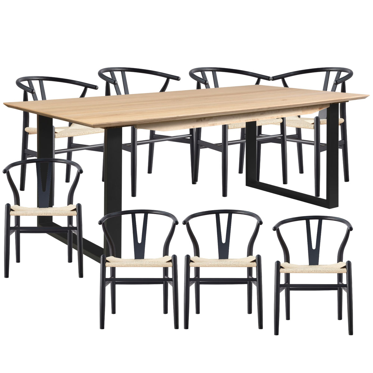 Aconite Metal Dining Set – Natural