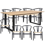 Aconite Metal Dining Set – Natural