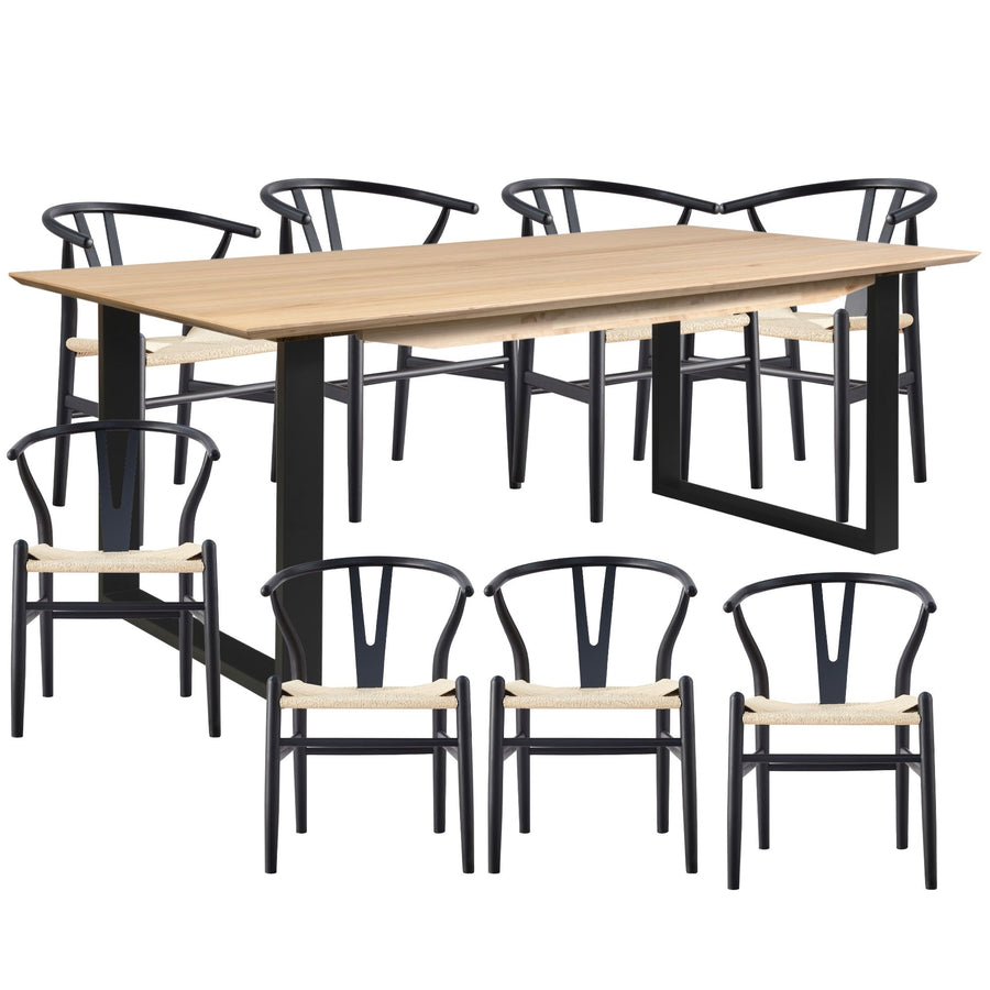 Aconite Metal Dining Set – Natural
