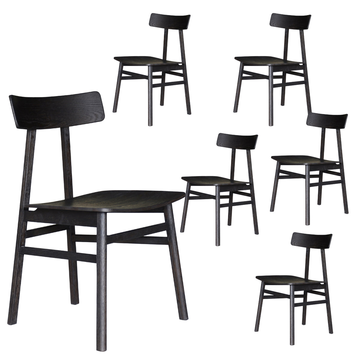 Claire Dining Chair Set of 6 – Black