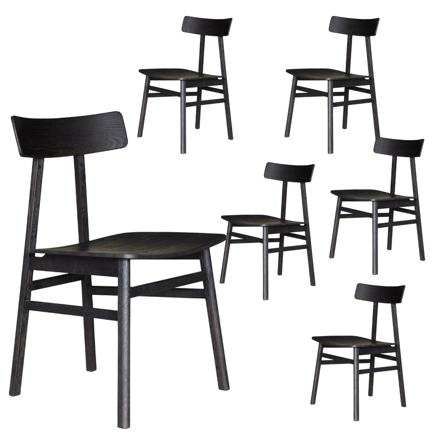 Claire Dining Chair Set of 6 – Black