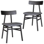 Claire Fabric Dining Chair Set of 2 – Black