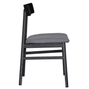 Claire Fabric Dining Chair Set of 2 – Black