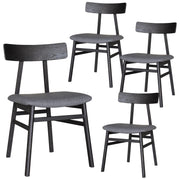 Claire Fabric Dining Chair Set of 4 – Black