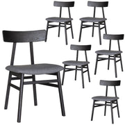 Claire Fabric Dining Chair Set of 6 – Black