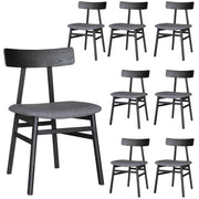 Claire Fabric Dining Chair Set of 8 – Black