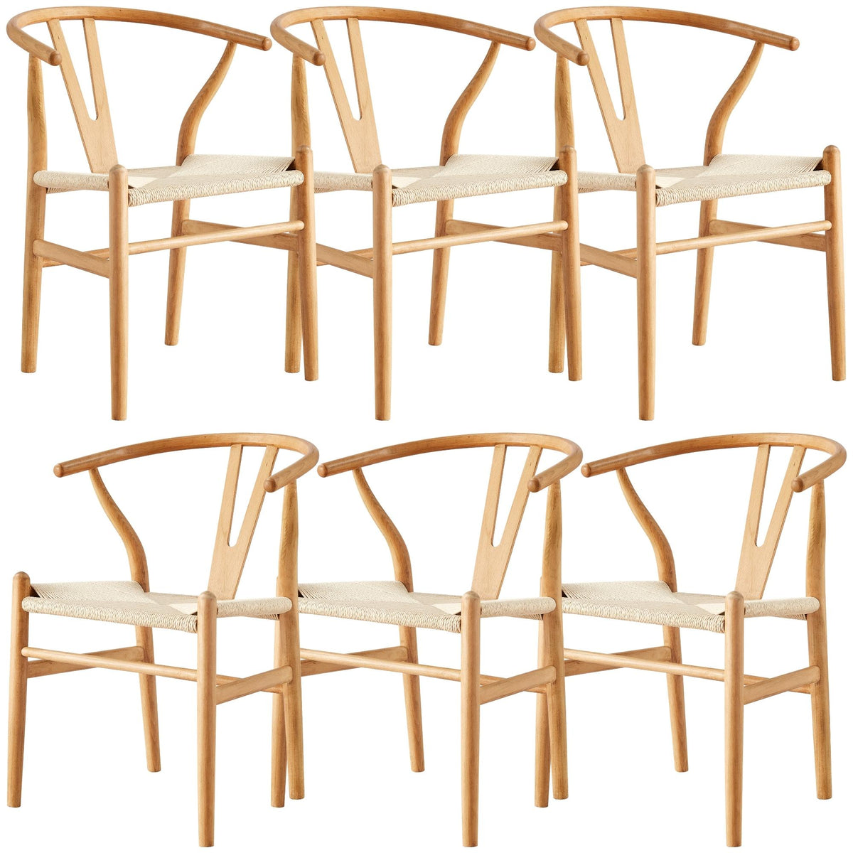 Anemone Dining Chair Set of 6 – Natural