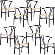Anemone Dining Chair Set of 8 – Black