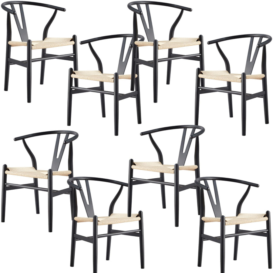 Anemone Dining Chair Set of 8 – Black