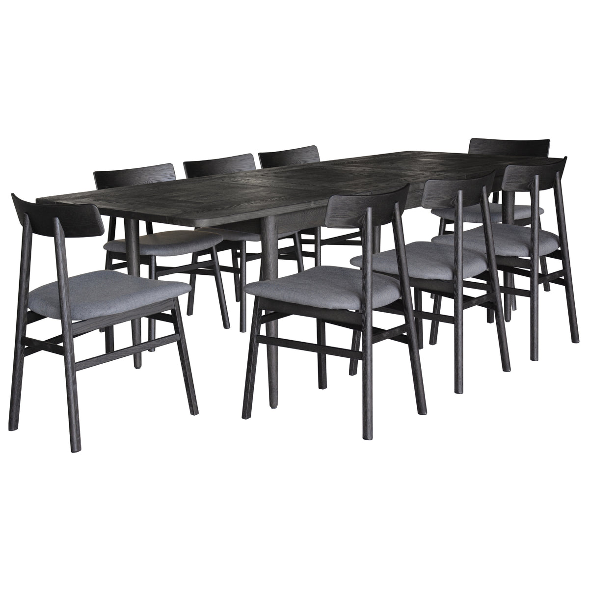 Claire Fabric Dining Set – Black