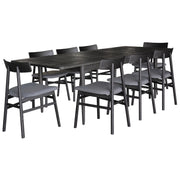 Claire Fabric Dining Set – Black