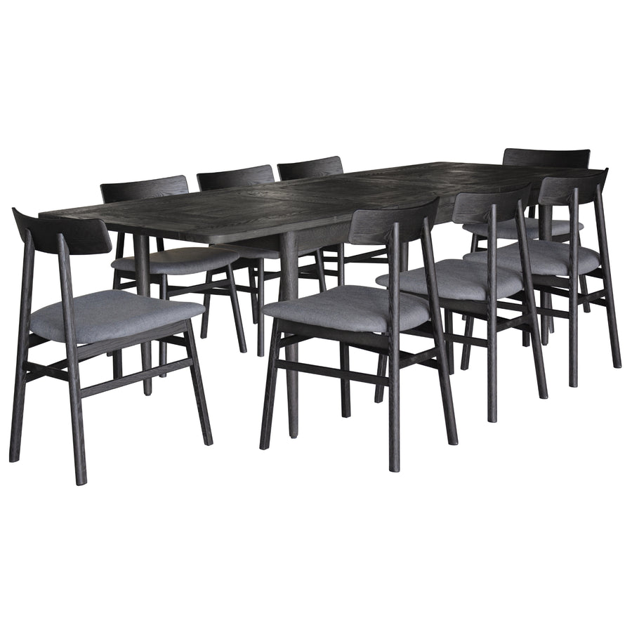 Claire Fabric Dining Set – Black