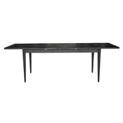 Claire Fabric Dining Set – Black