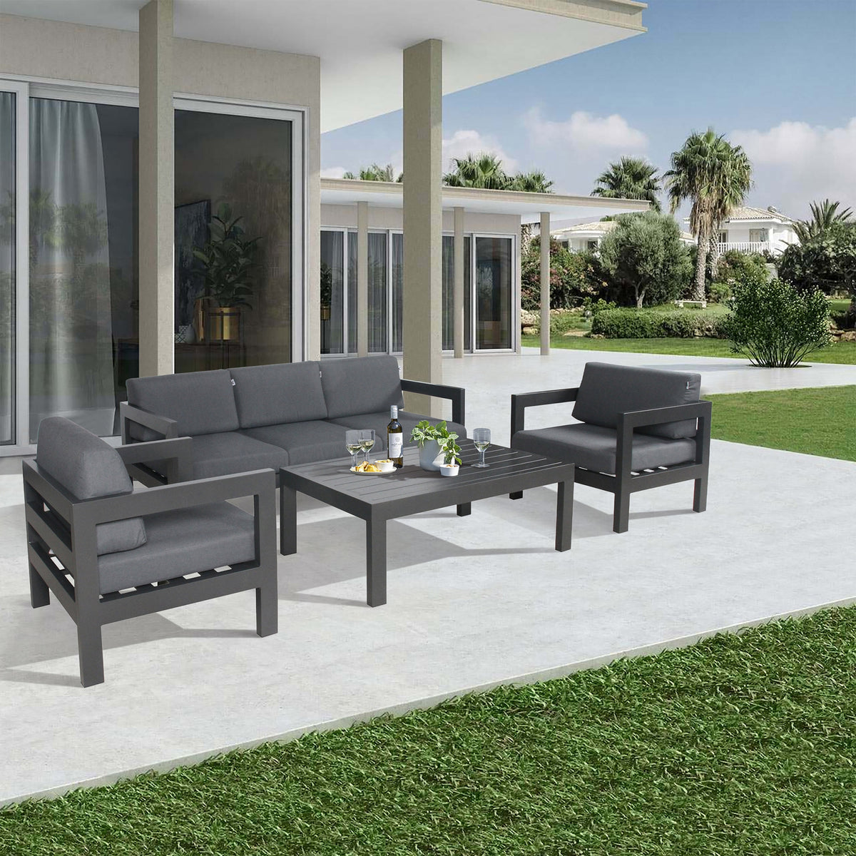 Outie Outdoor Coffee Table – Charcoal