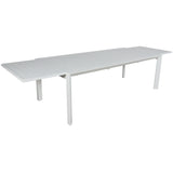 Iberia 230-345cm Aluminium Outdoor Extensible Dining Table White