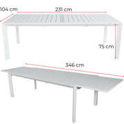Iberia Metal Outdoor Table – White