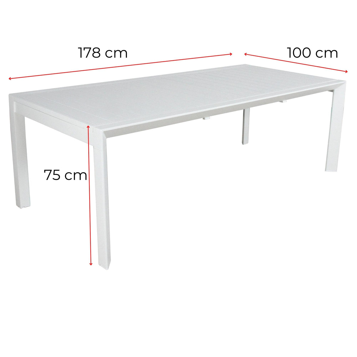 Iberia Metal Outdoor Table – White