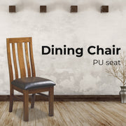 Birdsville PU Leather Dining Chair Set of 2 – Brown