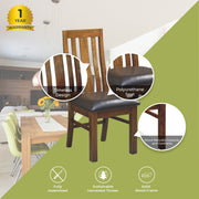 Birdsville PU Leather Dining Chair Set of 2 – Brown