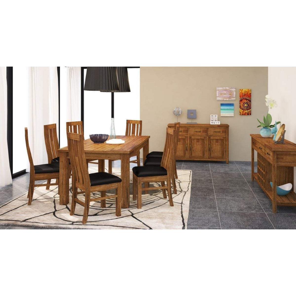 Birdsville PU Leather Dining Chair Set of 2 – Brown